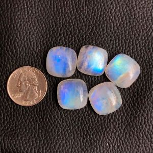 Cushion Shape Rainbow Moonstone