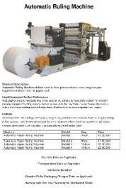 Automatic Paper Ruling Machine