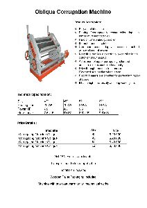 oblique corrugation machine