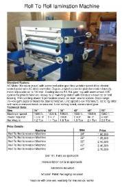 Roll To Roll Lamination Machine