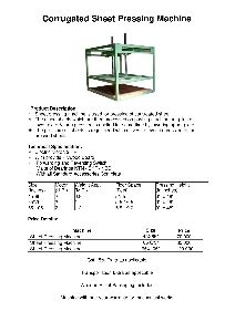 Sheet Pressing Machine