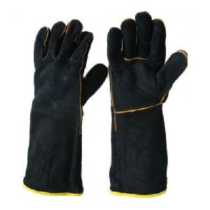 Black Leather Welding Gloves