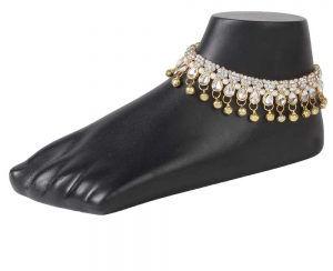 Beautiful Kundan Zircon Anklet