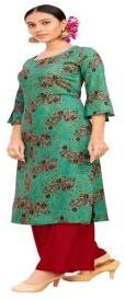 Green Rayon Kurti