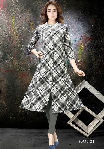 Grey Crepe Kurti