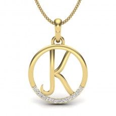 Mens Initial K Pendant