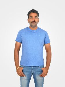 100% Cotton Blue Colour T-shirt