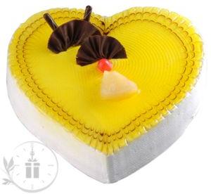 Heart Shape Pineapple Cake