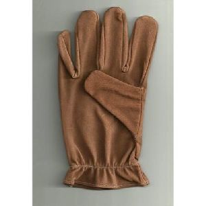 Elastic Wrist Leather Safety Gloves