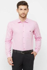 Donzell Light Pink Regular Fit Dotted Formal Shirt