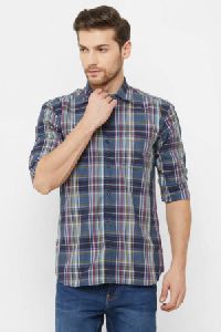 Donzell Men Brown Regular Fit Checked Casual Shirt