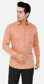 Donzell Orange Pure Cotton Formal Shirt