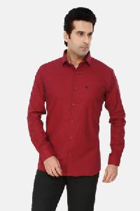 Donzell Red Pure Cotton Formal Shirt