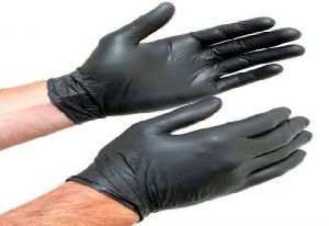 BLACK NITRILE GLOVES