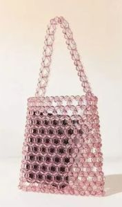 Purple Beaded Handbag