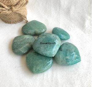 Amazonite Puffy Hearts