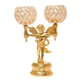 Brass Cupid Tea Light Holder