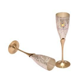 Brass Flute Champagne Glass