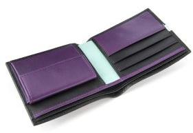 Mens Purple Leather Wallet