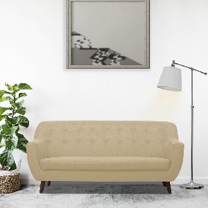 Beige Swiger Three Seater Sofa