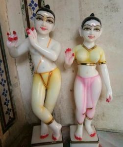 Iskone Radha Krishna marbal murti art