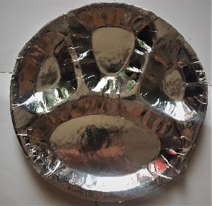 Silver Foil Paper Plate