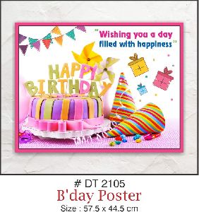 Happy Birthday paper Poster