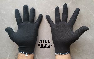 Black Cotton Hand Gloves