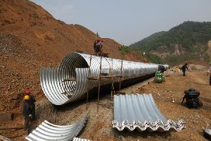 Corrugated steel culvert pipe