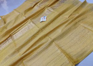 Tussar Ghicha Zari Border Saree