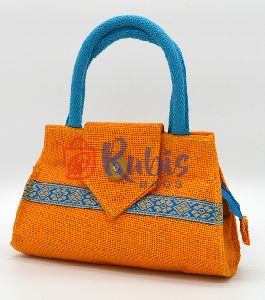 Jute coconut button Purse