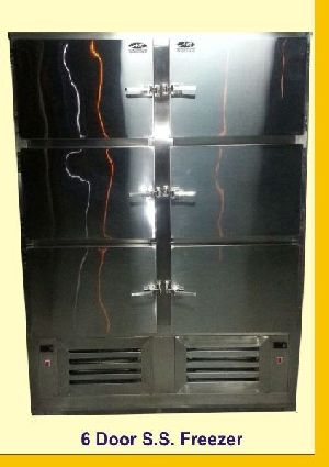 6 Door Stainless Steel Freezer