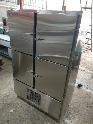 4 Door Stainless Steel Freezer