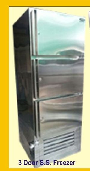 3 Door Stainless Steel Freezer