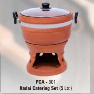 5 Ltr Terracotta Kadai Catering Set