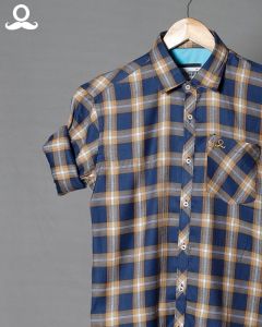 Blue Casual Checks Shirt