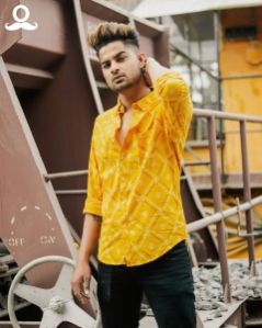 Hand Block Bandhej Print shirt