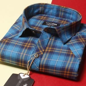 Sky Blue Casual Checks Shirt