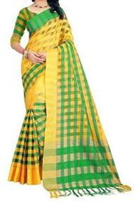 Silk Checkered Saree