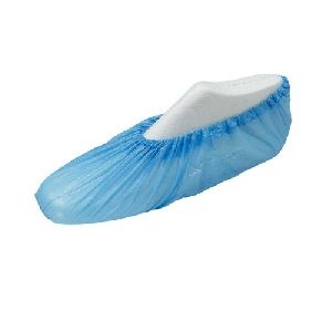 plastic blue disposable shoe cover