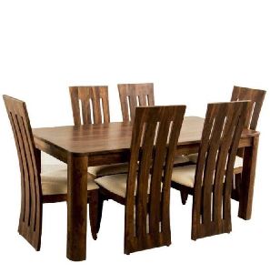 6 Seater Wooden Dining Table Set