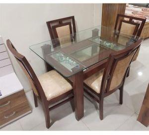 4 Seater Wooden Dining Table Set