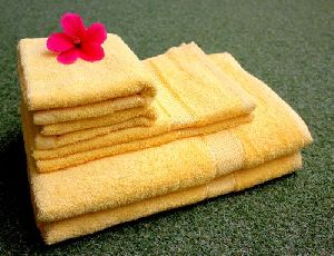 Pack of 6 Citrine Yellow Cotton Towels