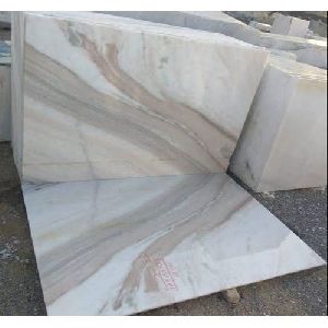 Polished White Marble Slab