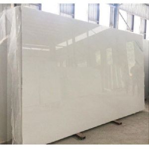 Polished White Marble Slab