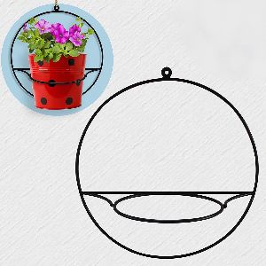 Wall Mount Round Planter Stand