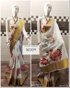 Handloom Linen Saree