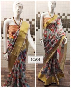 Handloom Linen Saree