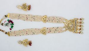 Antique Beaded & Kundan Necklace with Gold Plating