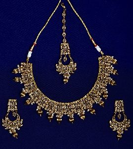 Ethnic Wedding Wear CZ Necklace set